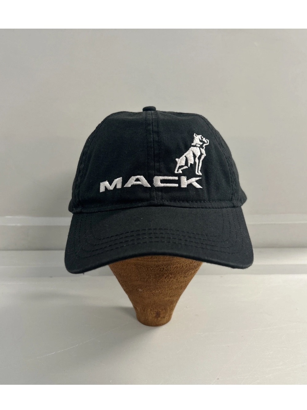 Mack Trucks Embroidered Black Hat Adjustable Classic Logo Bulldog OSFM Official